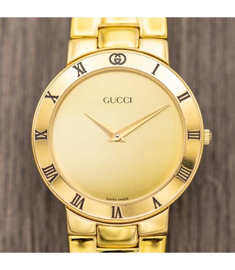 gucci watch gold vintage|pre owned gucci watches.